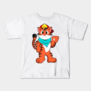 Tiger with Hat & Scarf Kids T-Shirt